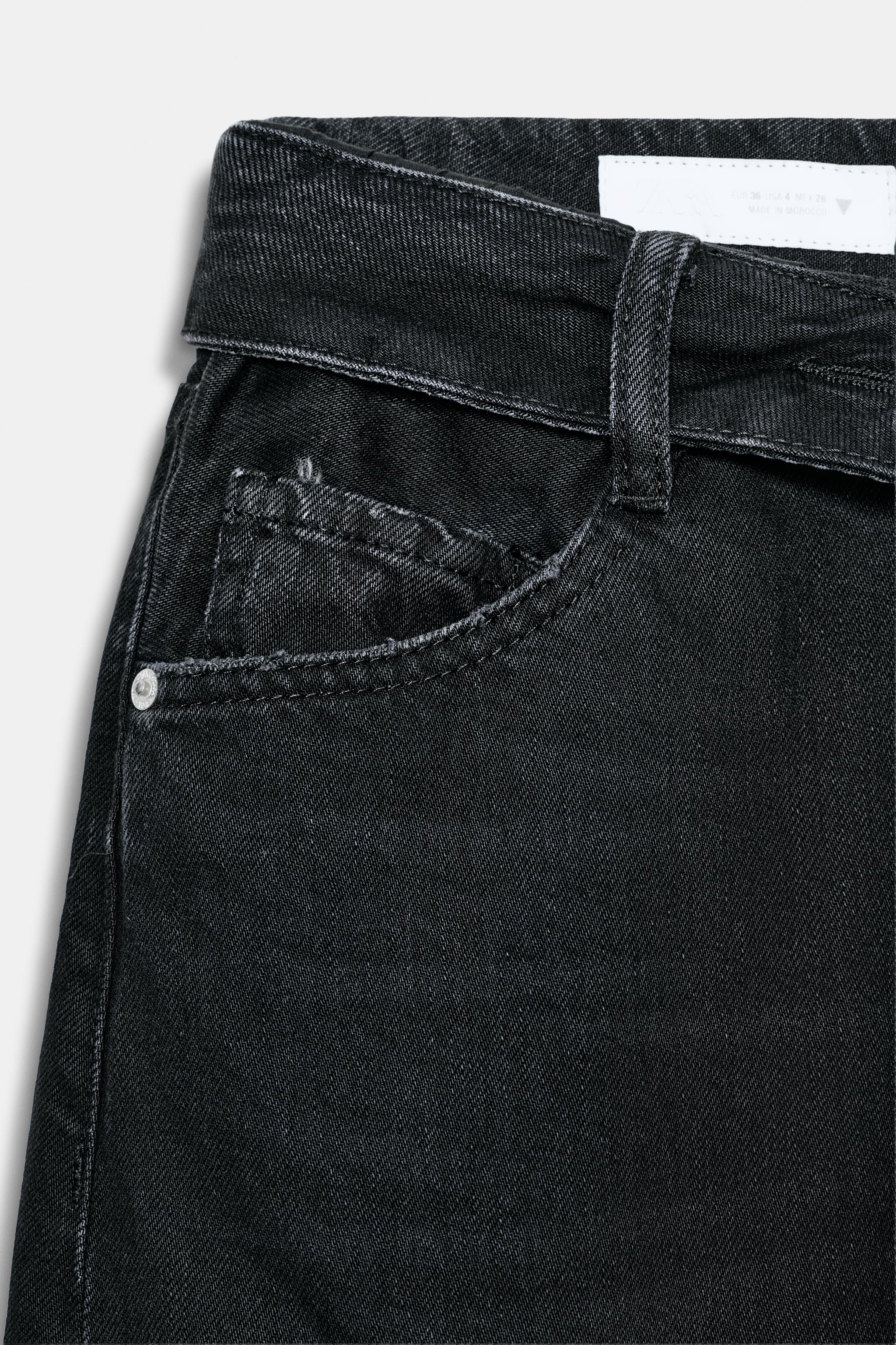 TRF MID-RISE FOLDED WAISTBAND JEANS
